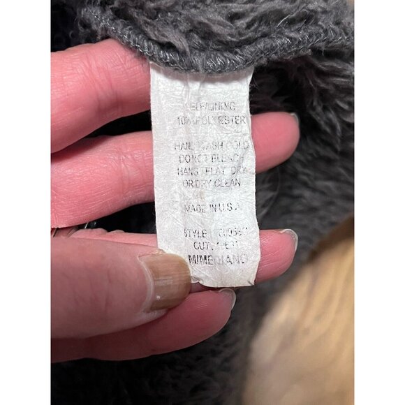 ODDY Anthropologie Fuzzy Gray Cardigan Sleeveless Pockets Long Tunic Artist M - Picture 7 of 10